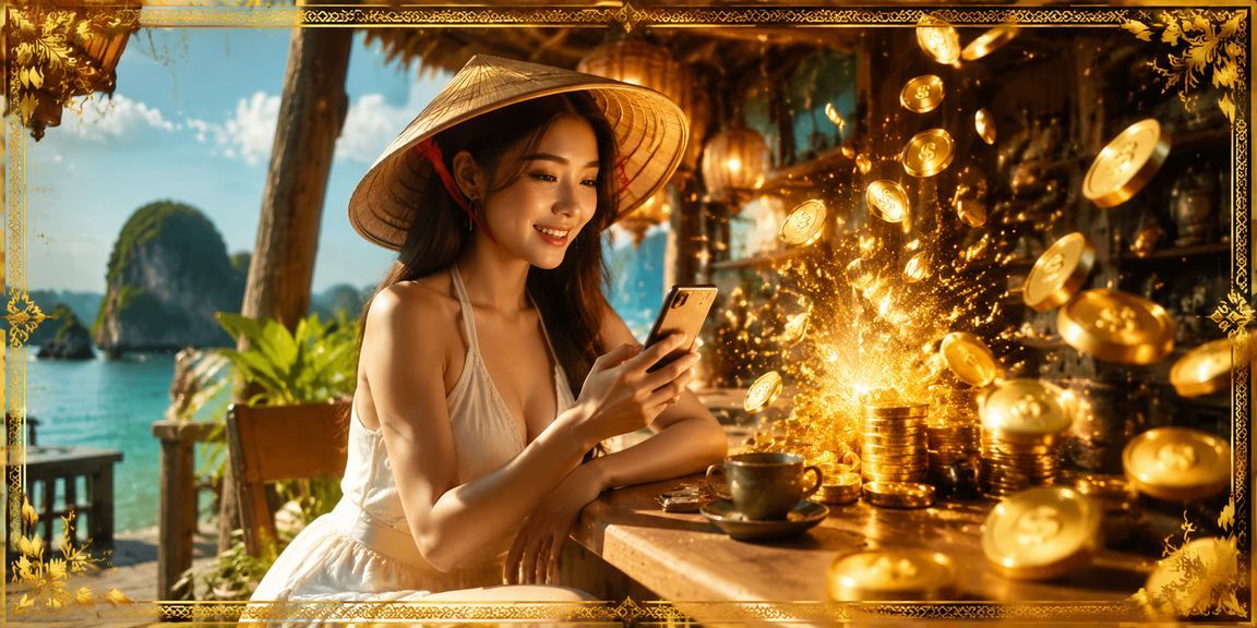 Phụ nữ đội nón lá tại Buôn Ma Thuột tham gia casino trực tuyến qua điện thoại di động