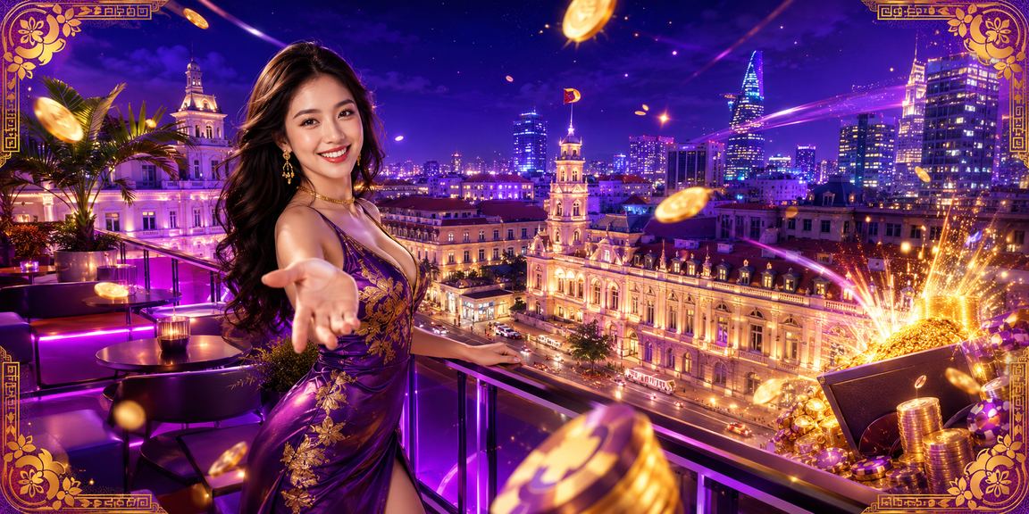 Không khí cá cược thể thao về đêm tại Thành phố Hồ Chí Minh với đèn neon sôi động